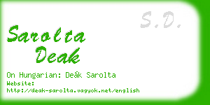 sarolta deak business card